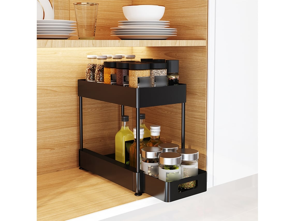 Single-layer Pull-out Storage Rack (pink, Detachable Storage) Eoocoo