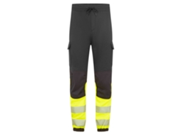 Calças Jogger Ignífugas De Alta Visibilidade Classe 1 Modaflame Negro/amarillo / M
