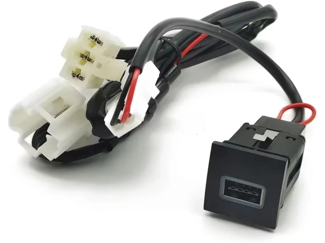 Conector Usb Auxiliar Para Carro Vw Golf 5 6 12v 24v Com Interface De Qc30 E Cabo