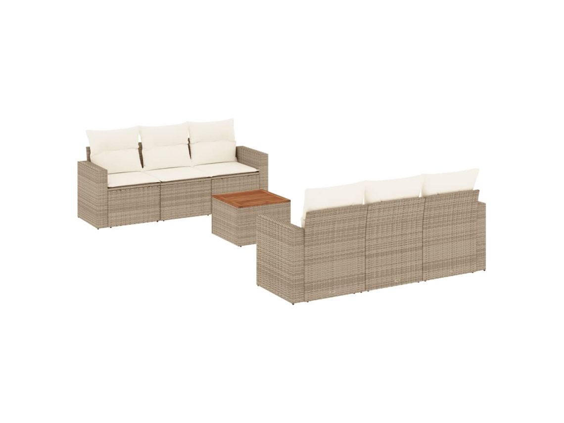 Garden Sofa Set, Garden Sofa Sets Vidaxl Bege Rattan / Vime (n/a)