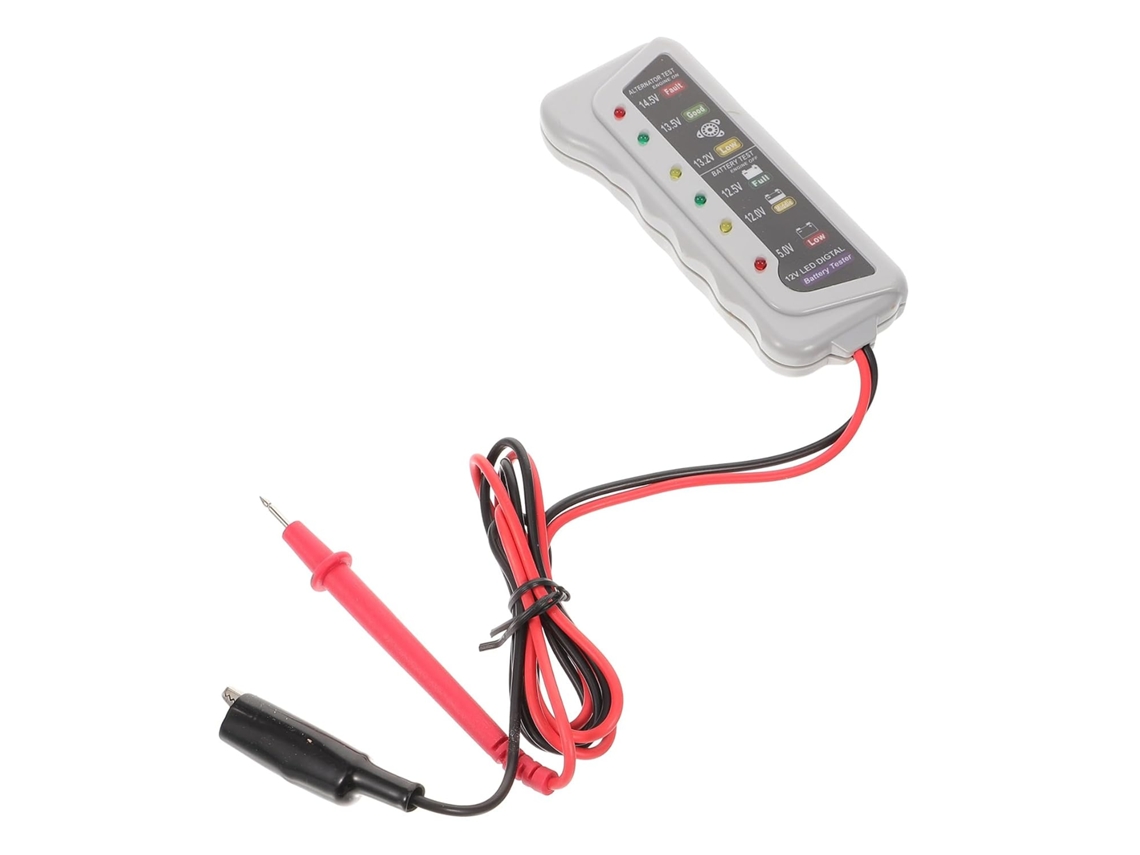 Testador Profissional De Sistema De Bateria Automotiva Com Indicador Led De Plástico