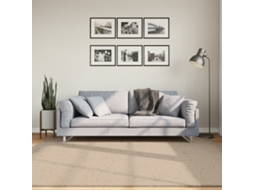 Vidaxl Tapete Pelo Curto Macio E Lavável Huarte 200x200 Cm Cor Areia