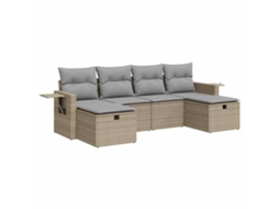 Garden Sofa Set, Garden Sofa Sets Vidaxl Bege Rattan / Vime (n/a)