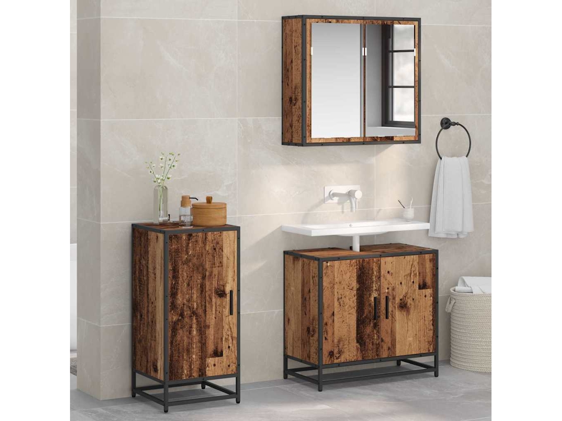 Vidaxl Buffet Madeira Antiga 35,5 X 35 X 76 Cm