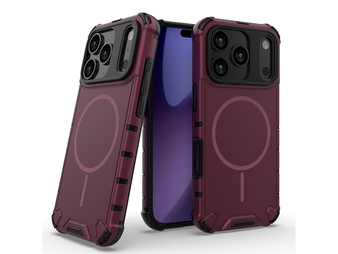 Capa Panoona Para Iphone 18 Pro Max , Compatível Com Carregamento Sem Fios Magnético Roxo