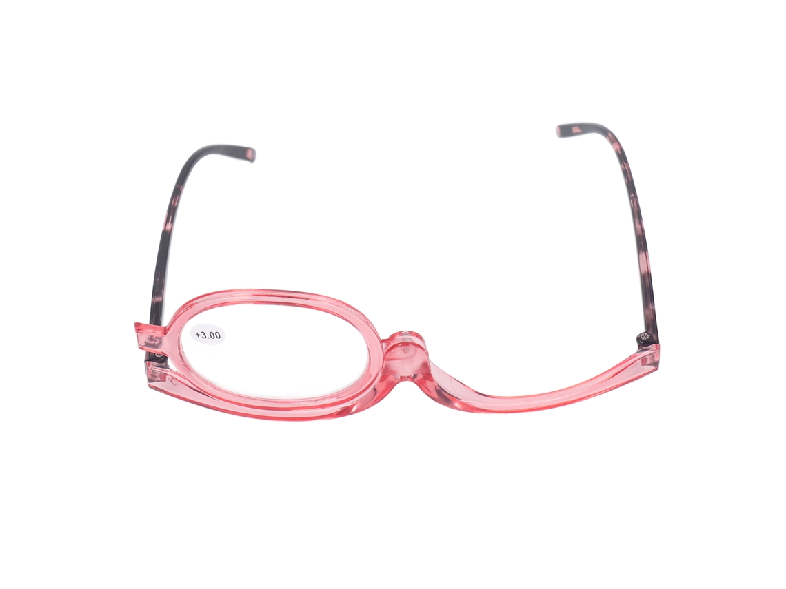 Óculos de Maquilhagem de Lente Única Dobrável Rosa +3.00 JEIIBRZUI