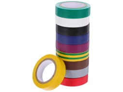 Fita Isolante Elétrica Colorida Cabilock, Pacote Com 10 Rolos, Para Fiação Automotiva, Resistente A Altas Temperaturas