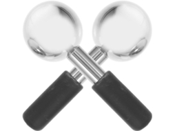 Conjunto de 2 balões de gel em aço inoxidável para massagem facial, sem pesto, antienvelhecimento.