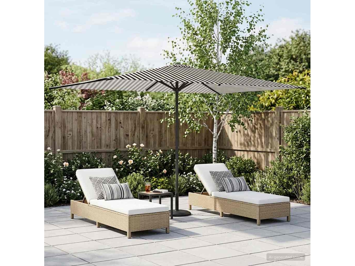 Vidaxl Guarda-sol De Jardim 200 X 300 Cm Poliéster Retangular