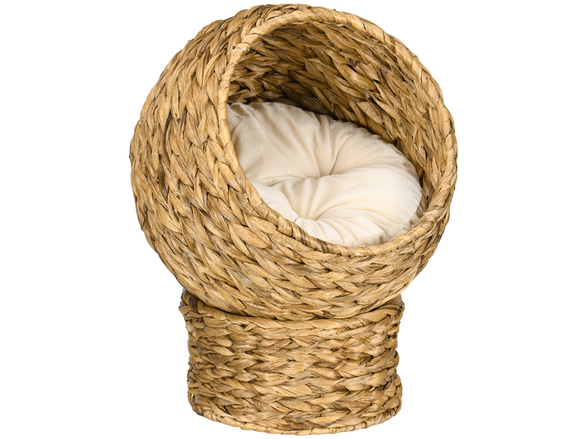 Cesta Vime Toca Almofada Jacinto Marrom 40x37x51 VOLTEDGE