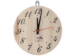Relógio de Sauna Decorativo com Timer, Madeira Premium, 20cm, Acessório para Sauna e Casa