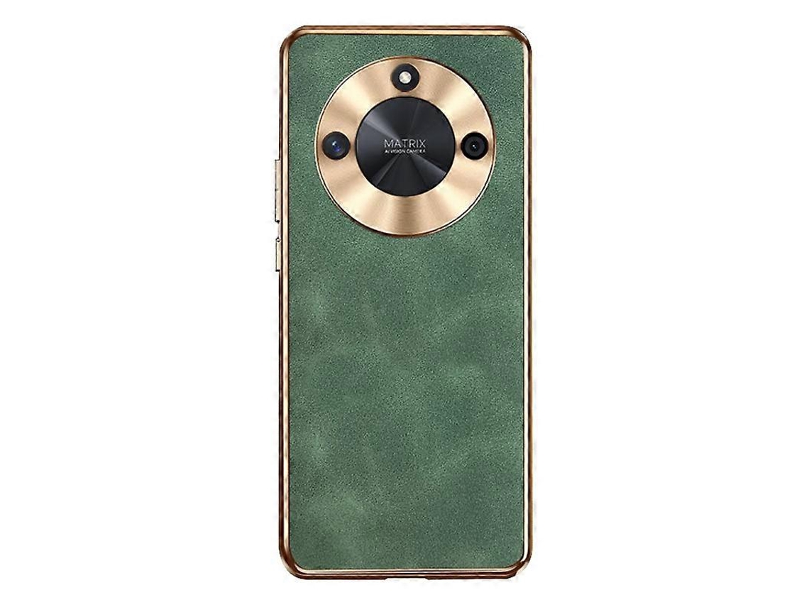 Capa Para Celular Honor X50 Em Pele De Cordeiro Com Acabamento Galvanizado.