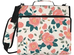 Vestido grande e simples de primavera com estampa de rosas e pêssegos, com 3 argolas, altura do ombro e zíper triplo, 8 cm, tamanho ideal para estudantes.