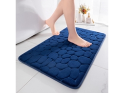 Tapete De Banheiro - Portátil - Absorvente - Decorativo Antiderrapante - 60×90 Cm, Azul Escuro