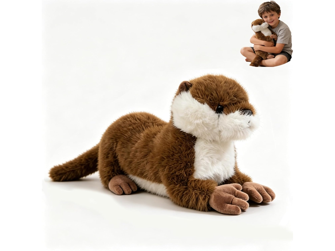 Brinquedo De Pelúcia Lontra, 40 Cm, Lontra Fofa Pelúcia, Boneca Macia