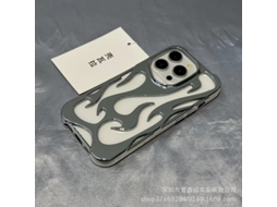 Capa Para Iphone 17 Air Com Design Vazado Em Padrão De Chama, Cobertura Total E Dissipação De Calor.