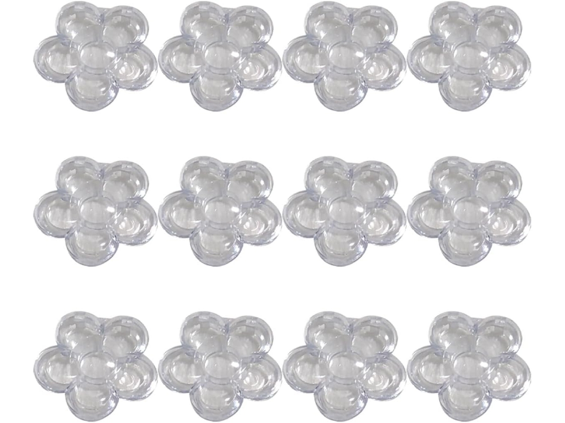 Conjunto De 12 Mini Estojos Transparentes Para Batom Em Plástico