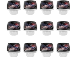 Puxadores E Maçanetas Quadradas Para Armários De Cozinha, Conjunto De 12 Peças, Com Estampa Da Bandeira Americana