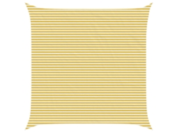 Vidaxl Vela De Sombra Amarelo E Branco 7 X 7 M Hdpe