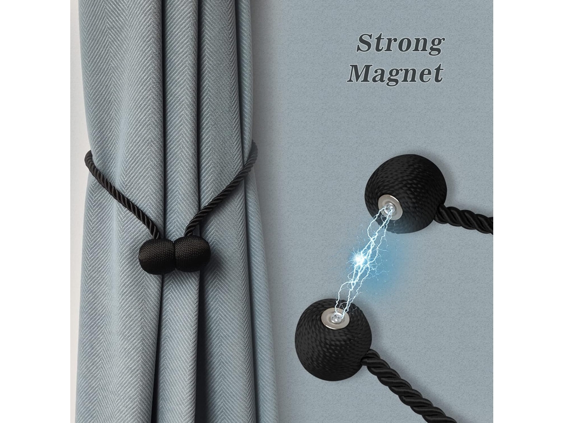 Presilhas Magnéticas Para Cortinas Aquaforge (preto)