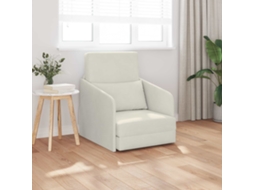 Vidaxl Sofá-cama Creme 65 X 80 X 83 Cm Veludo