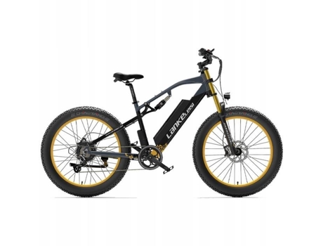 Bicicleta Elétrica LANKELEISI Rv700 48V 16Ah 130Km 45Km-H 1000W Mtb Shimano M310-7 Amarelo