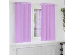 Vidaxl Cortinas Blackout Com Argolas 2 Pcs Roxo 175 X 140 Cm Poliéster