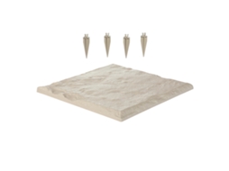 Degraus Com Estacas Para Solo Succebuy 8 Peças 39,5 X 39,5 Cm Para Relva, Bege