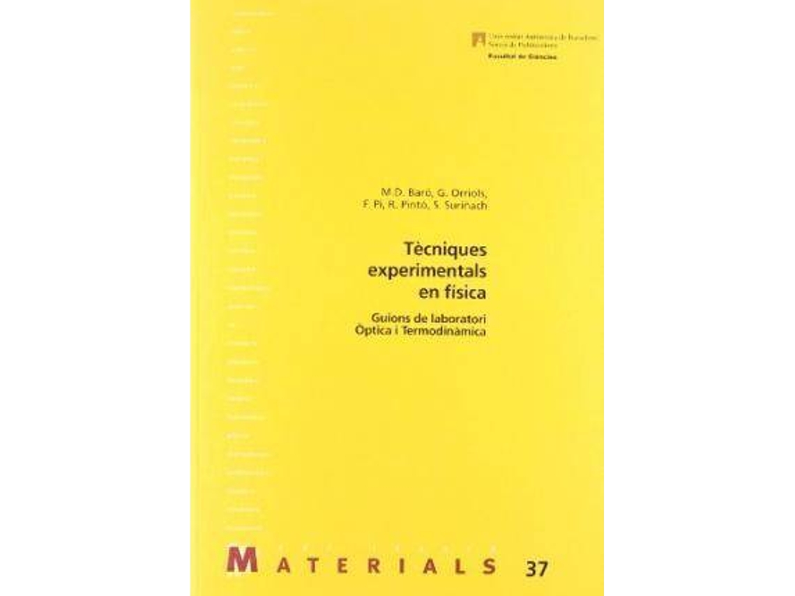 Livro Tècniques experimentals en física de Bar e M D (Espanhol)