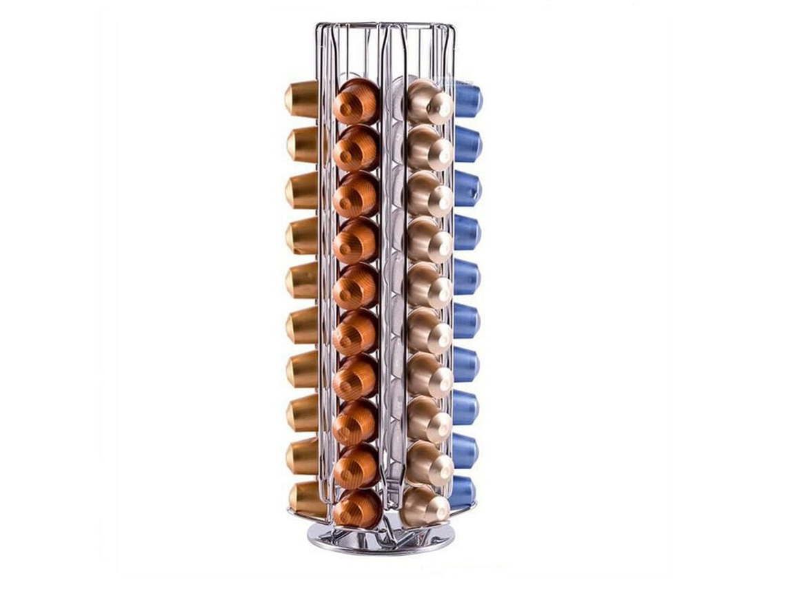 Suporte Para Cápsulas Nespresso Original, Rotação De 360 Graus, Carrossel Suave E Silencioso Com Design Redondo, Armazenamento Que Economiza Espaço Pa