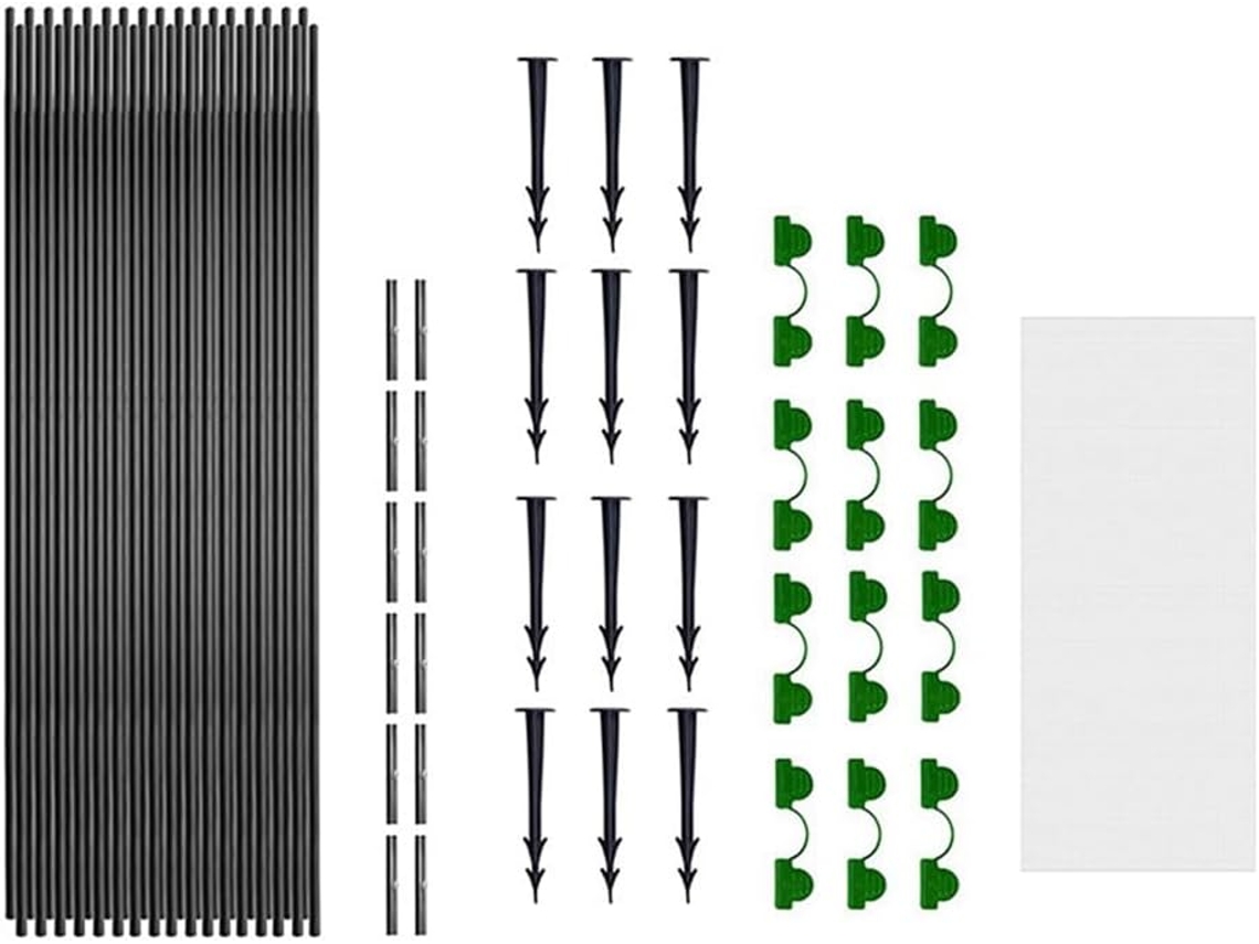 Kit De Proteção Para Cultivos Em Túnel De Plantas Para Jardim Externo, Em Fibra De Vidro, Com Tela M Gokoco