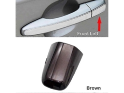Capa De Alça De Porta Frontal Esquerda Para Volvo Xc60 2015-, S60/s60l 2014-, V60 2011-, V40 - Preta, Plástico Brown