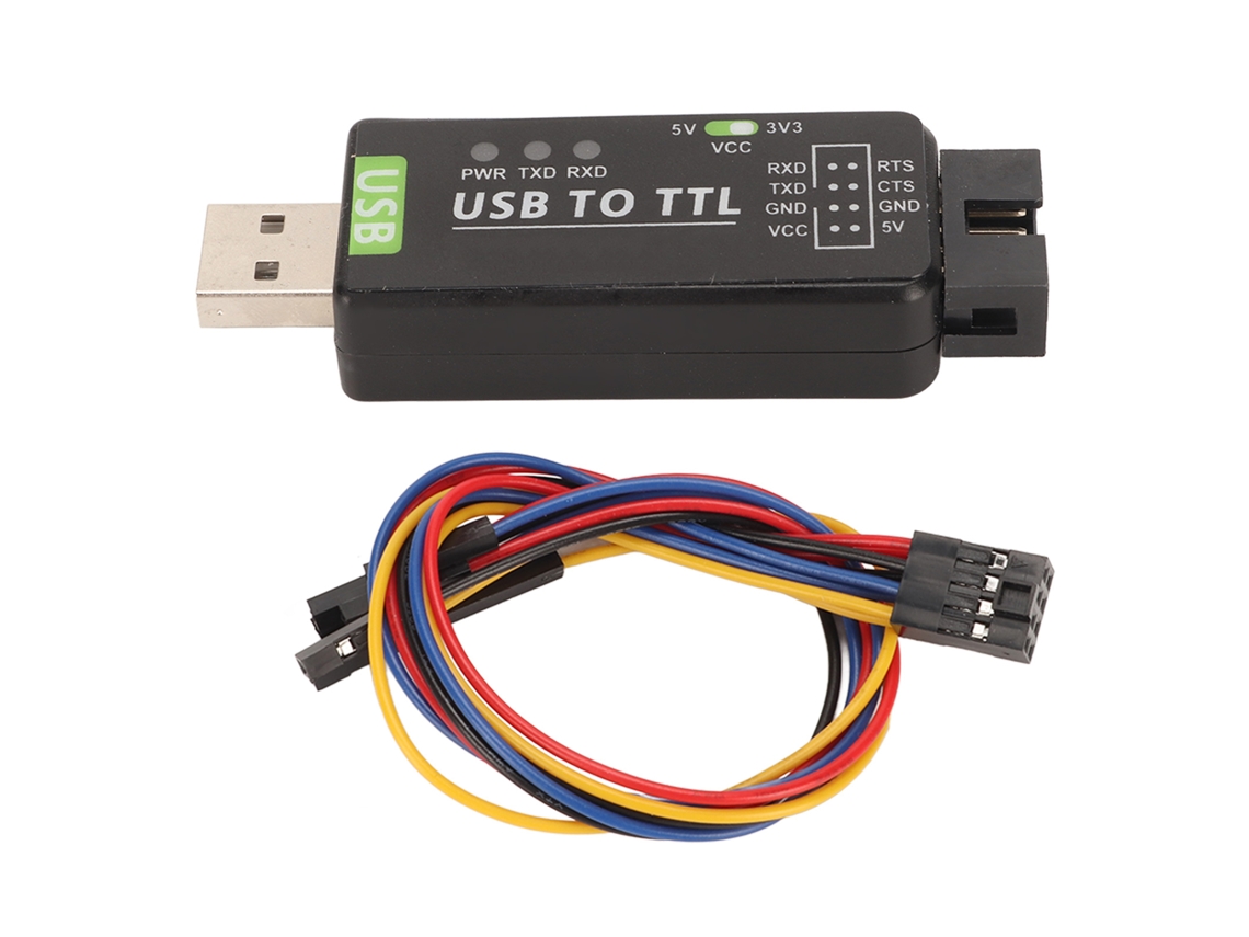 Conversor Usb Para Ttl Com Chip Ft232rl Adaptador Universal Industrial Para Múltiplos Sistemas Preto