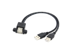 Cabo Extensor Usb 2.0 Com 2 Parafusos, Espaçamento De 30 Mm Entre O