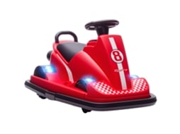 Carrinho Bate-bate Infantil 360 Graus Luzes Led Vermelho