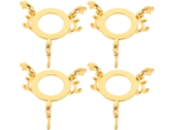Suporte De Metal Para Bolas Cristal 4 Peças, Base De Exibição Para Esferas Vidro, Ornamentos E Ovos De Pedra, Ideal Para