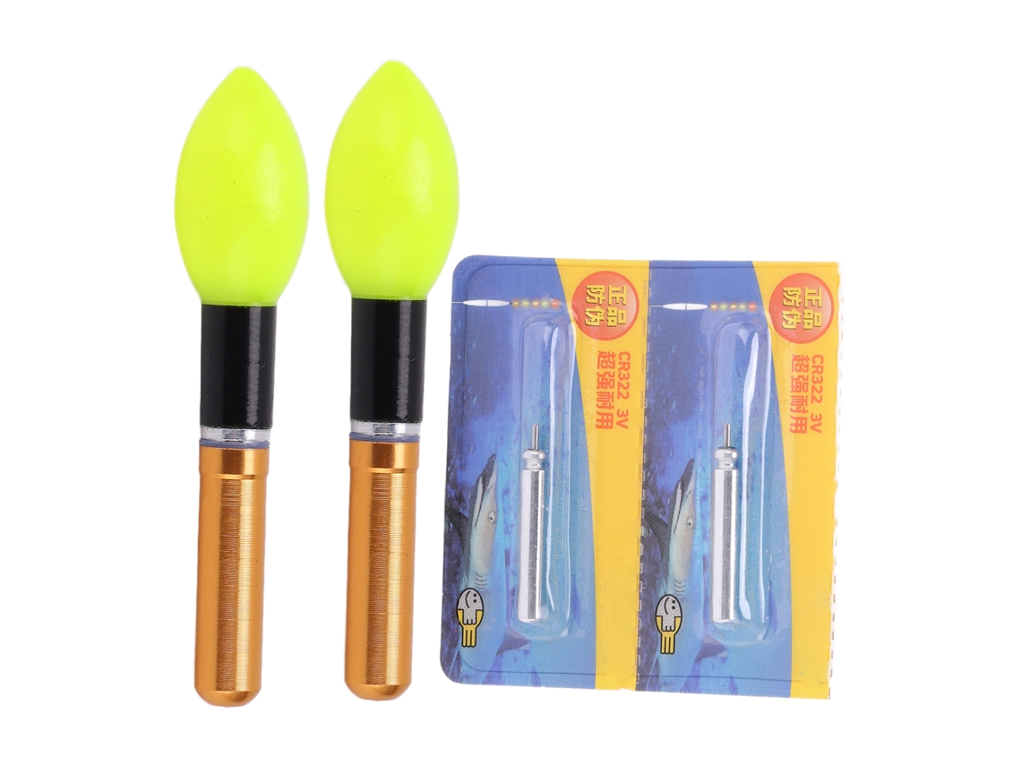 Business Flutuadores de Pesca Luminosos LED para Pesca Noturna com Bateria Incluída Ouro