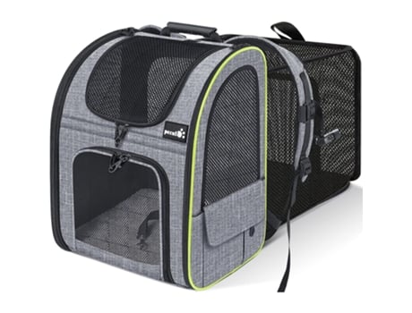Mochila Expandível para Gatos com Zíper Anti-Abertura Preta RNEMITERY