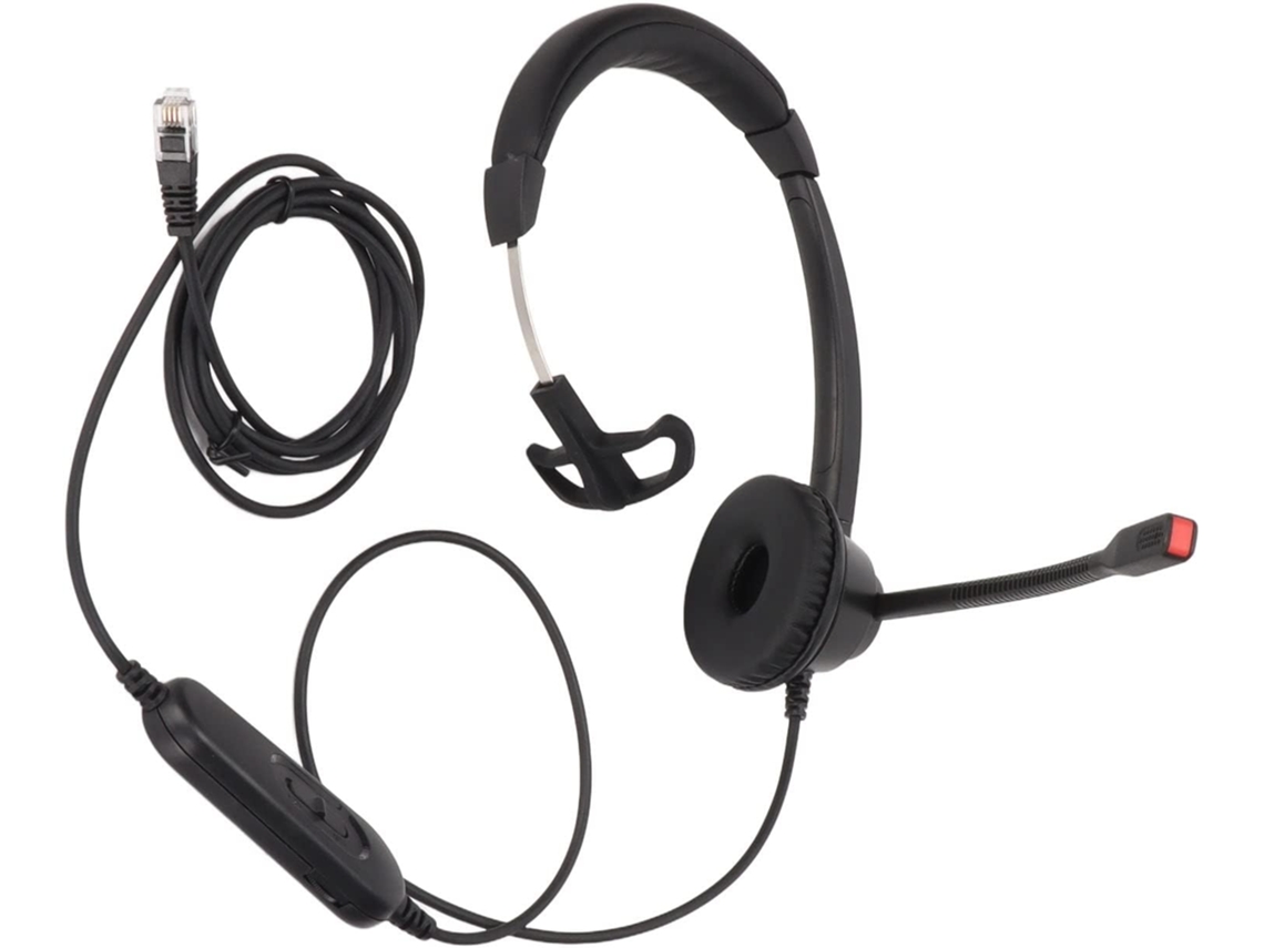 Fone De Ouvido Jiawu Com Conector Rj9, Microfone Plug And Play Cancelamento De Ruído, Construção Robusta,