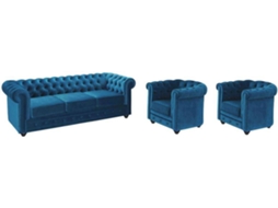 Conjunto Sofá E Poltrona Chesterfield