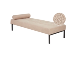 Chaise longue BELIANI Chinon de Bouclé Creme 178x73x41