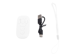 Aetheria controle Remoto Bluetooth para Páginação, Obturador de Câmera e Gravação de Vídeo para Android Branco