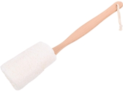 Esponja De Bucha Vegetal Com Cabo Madeira Para Esfoliação Corporal, Limpeza Profunda E Massagem Relaxante, Adequada Para