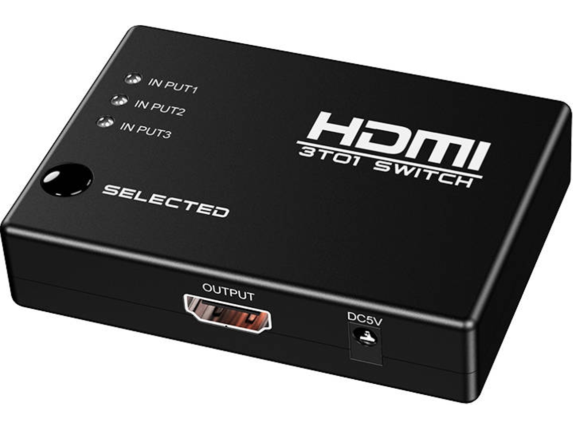 Conversor HOWEI HDMI Switch 3 in 1 HD 4K 2K 1080P (Preto) | Worten.pt