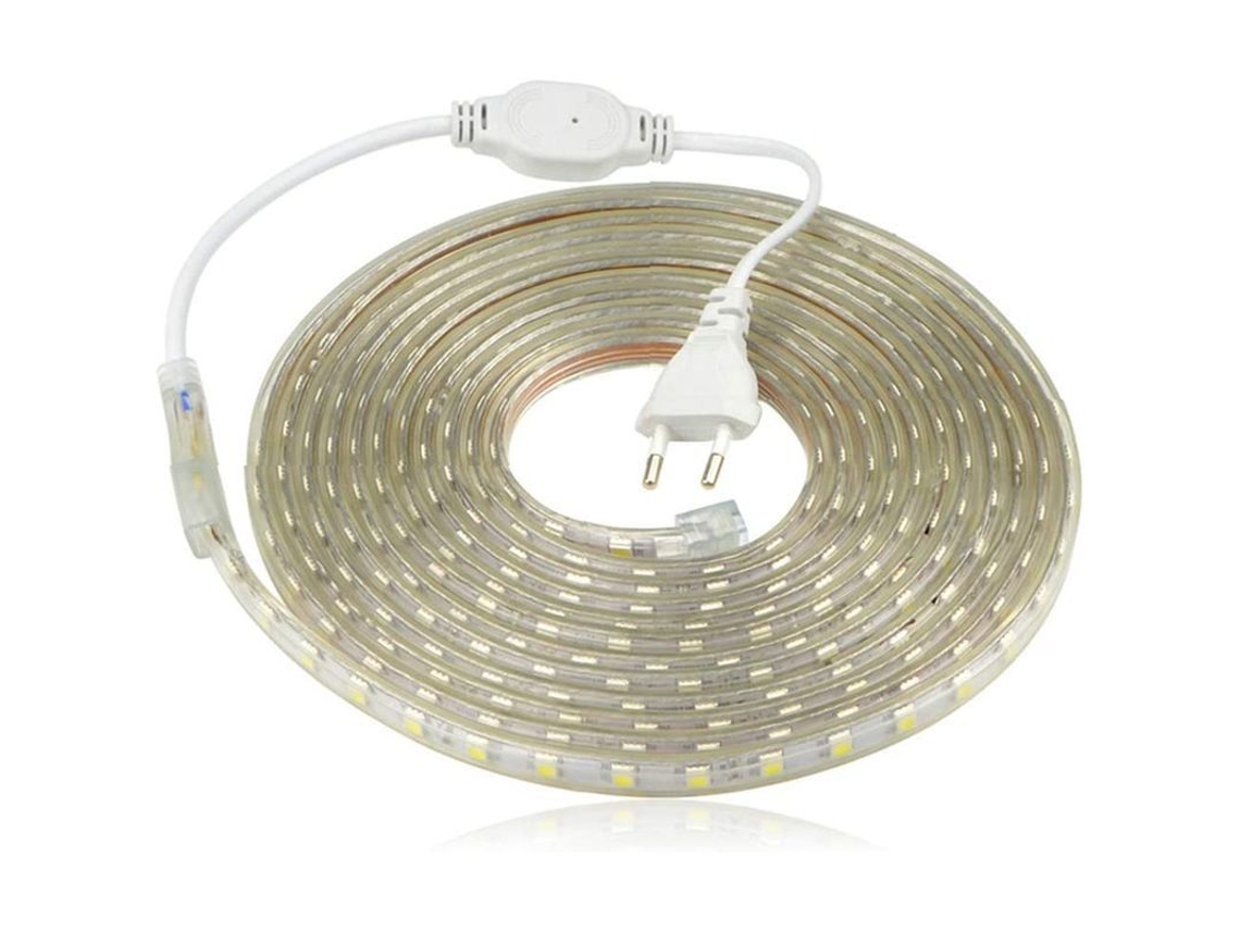 Fita LED Nova Line 5050, 220v, IP65, branco quente, 5m, 300 LEDs, SMD, flexível | S/MARCA