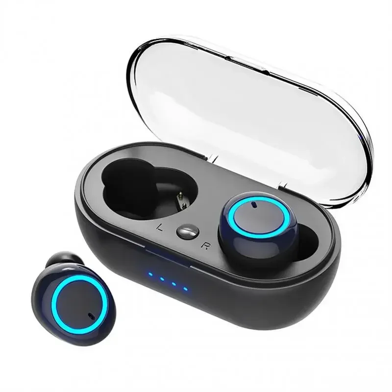 Fones De Ouvido Bluetooth Tws À Prova D'água Com Cancelamento De Ruído (preto E Azul)