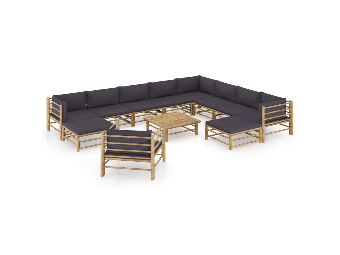 Garden Lounge Set, Garden Lounge Sets Vidaxl Cinzeto Bambu (n/a)