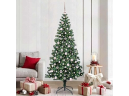 Vidaxl Árvore De Natal Artificial Pré-iluminada Verde 210 Cm
