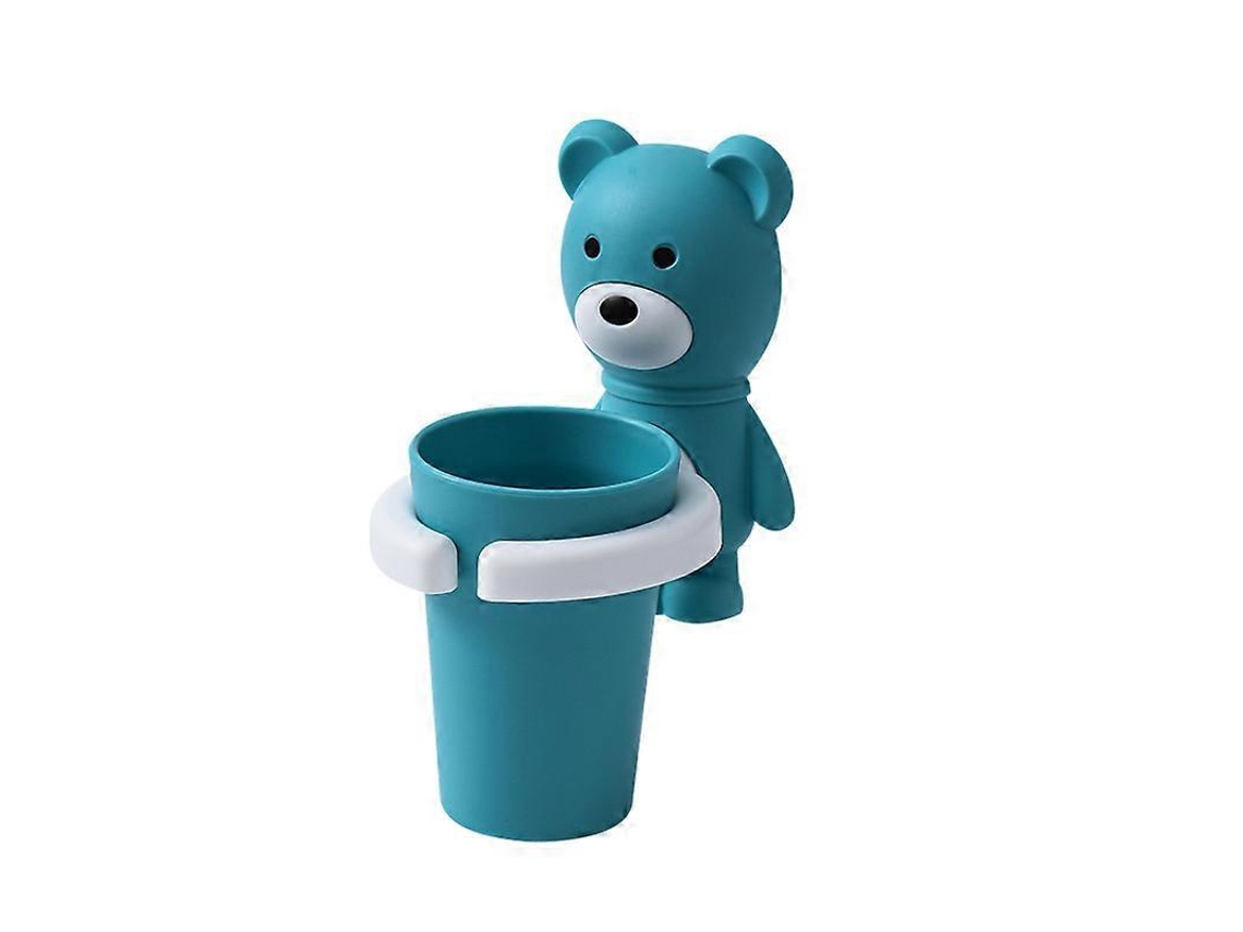 Suporte para escova de dentes infantil Rebe com ventosa, desenho de urso, para banheiro, feito de plástico PP de qualidade alimentar, tamanho 1.
