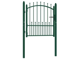 Vidaxl Portão De Cerca Emmen Com Pontas De Aço 104x97 Cm Verde